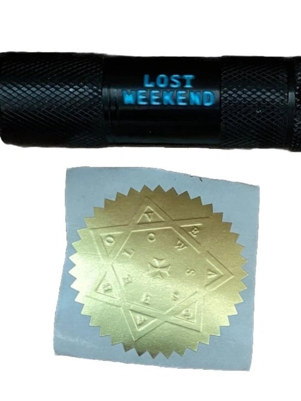 Phoebe Bridgers Lost Weekend Listening Party Blacklight Flashlight&Gold Sticker